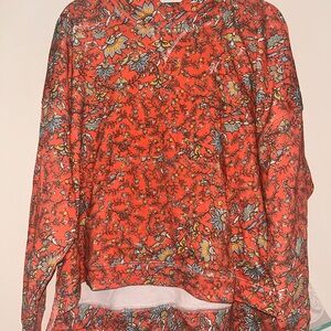 Hooey Red Floral Women's Hooded Sweatshirt